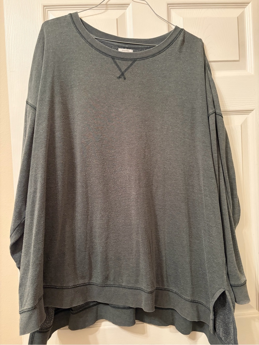 Maurices Slate Green Oversized Long Sleeve Top